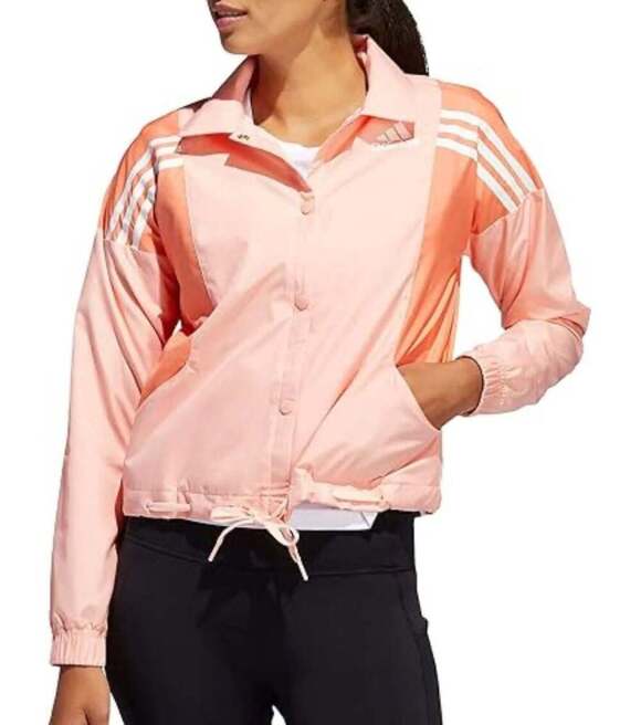 Adidas Jackets & Blazers - Adidas Women's Lightweight 3 Stripe Jacket in Glow Pink